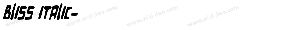 Bliss Italic字体转换